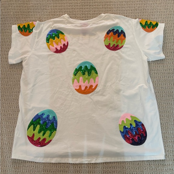Queen of Sparkles Groovy Easter Egg Tee - Picture 6 of 7